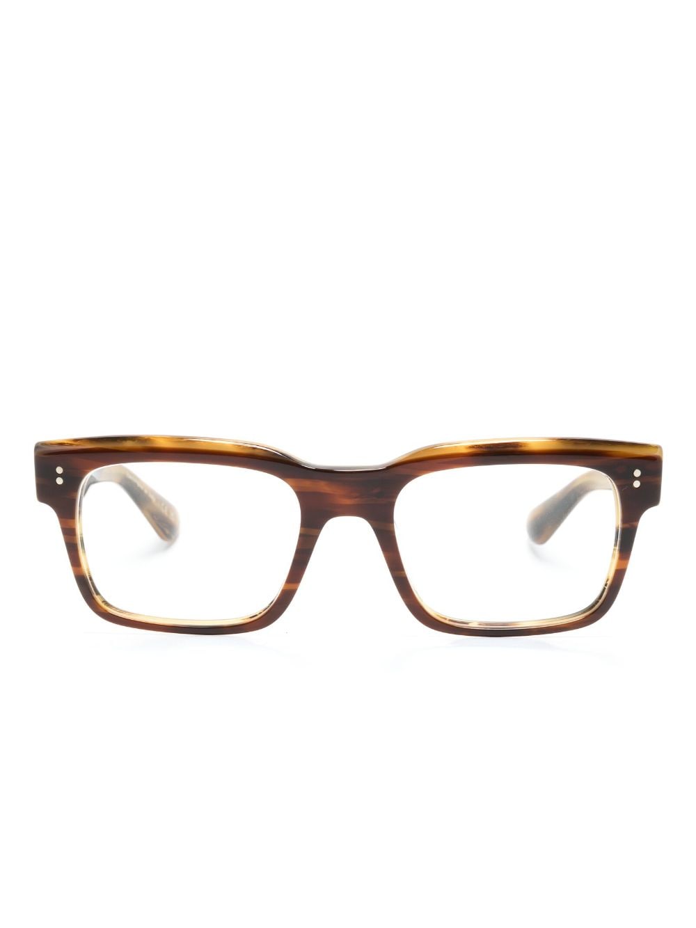 Oliver Peoples Eckige Brille in Schildpattoptik - Braun von Oliver Peoples