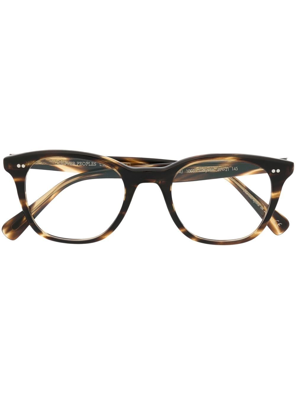 Oliver Peoples Brille mit klaren Gläsern - Braun von Oliver Peoples