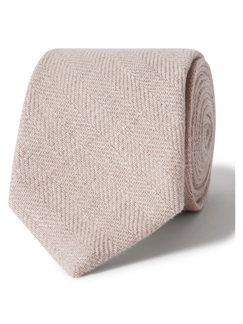 Oliver Spencer - 8cm The Southwell Herringbone Linen Tie - Men - Pink von Oliver Spencer