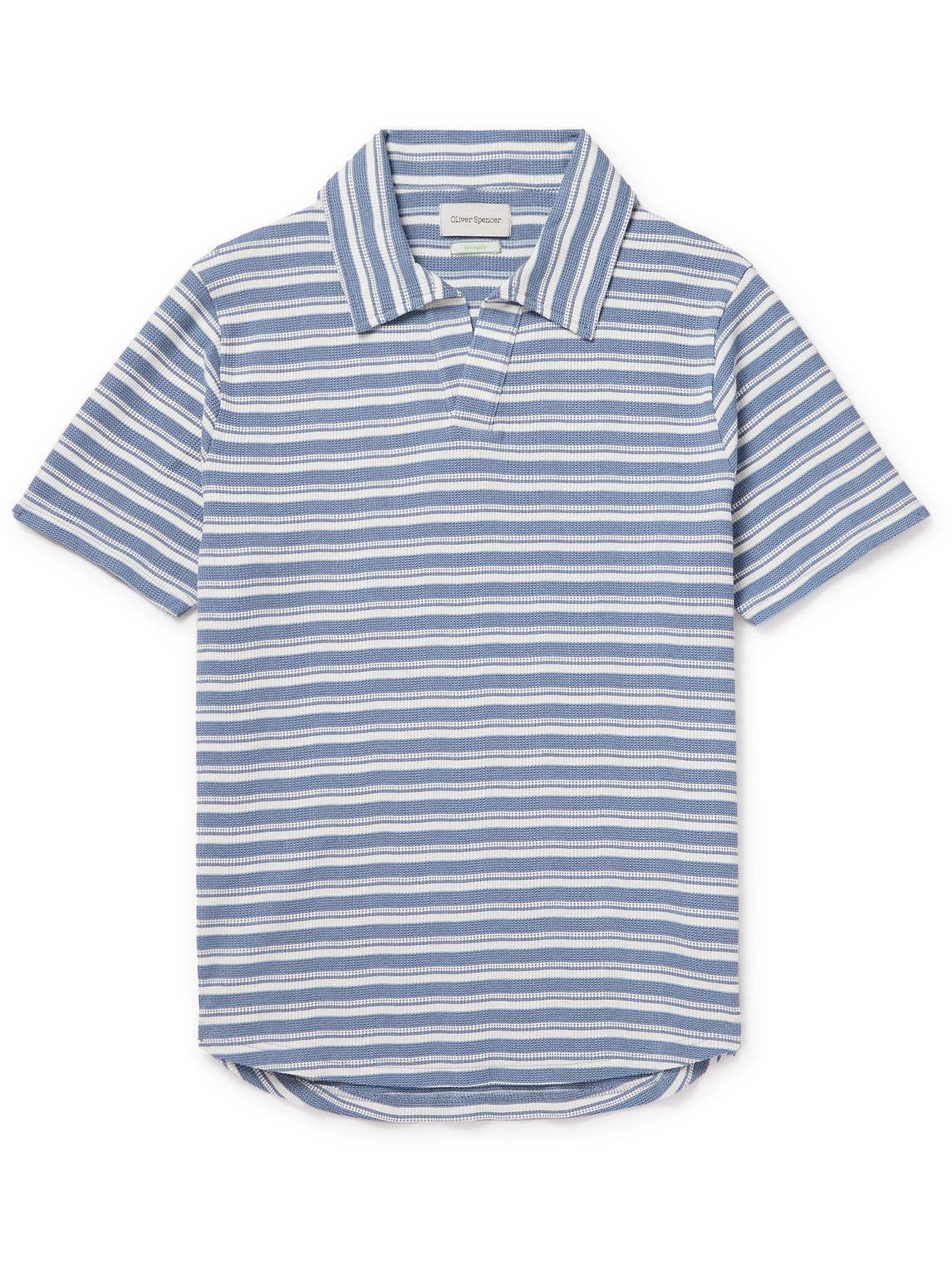 Oliver Spencer - Austell Striped Knitted Polo Shirt - Men - Blue - XL von Oliver Spencer