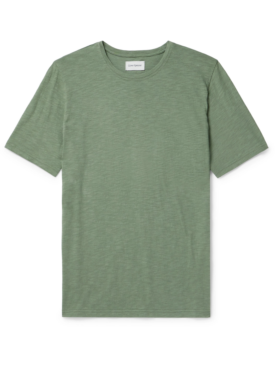Oliver Spencer - Conduit Slub Cotton-Jersey T-Shirt - Men - Green - S von Oliver Spencer