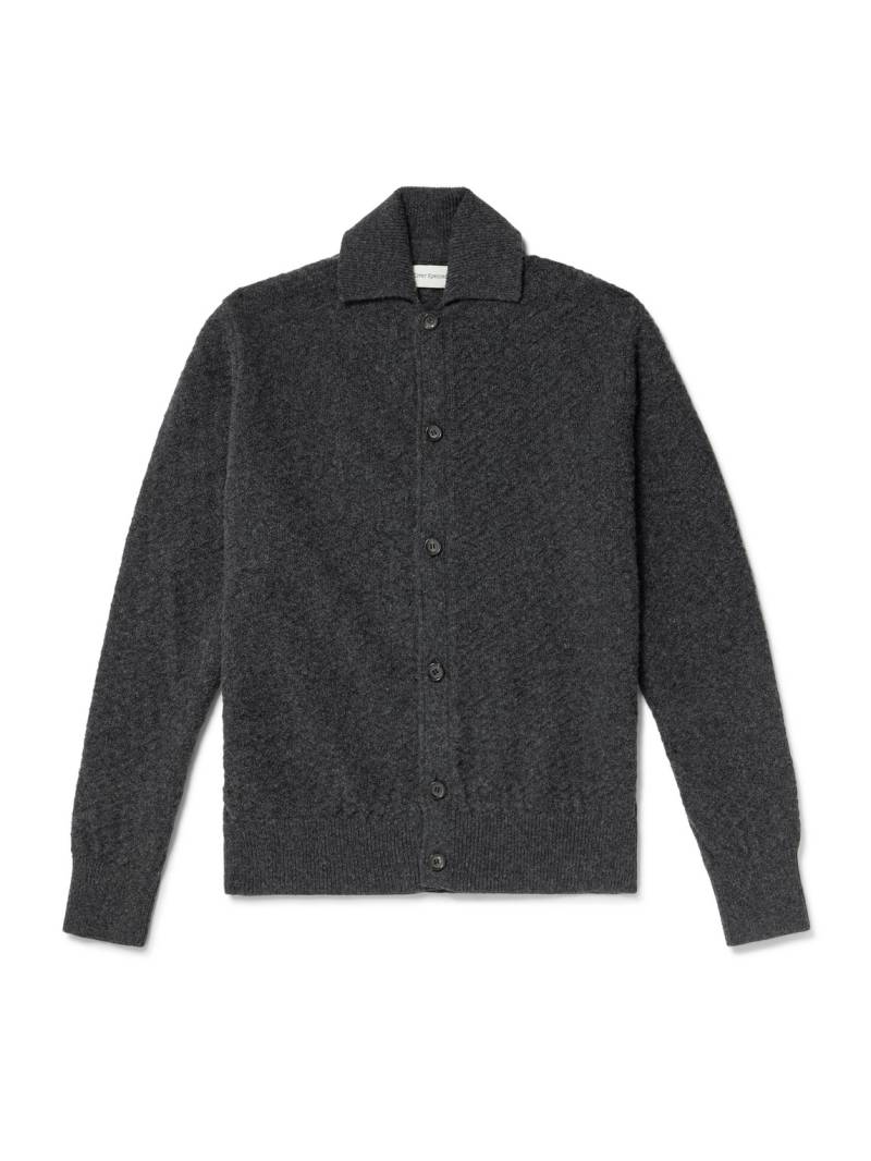 Oliver Spencer - Jarvis Jacquard-Knit Merino Wool Cardigan - Men - Gray - L von Oliver Spencer