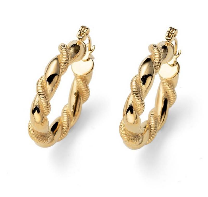 Oliver Weber Fingerring Elegante runde vergoldete Ohrringe Twisty 23035G von Oliver Weber