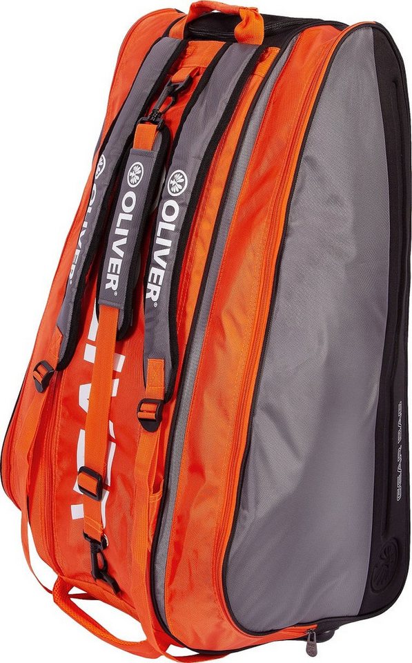 Oliver Sporttasche Racketbag Gearbag (Schlägertasche, 2 Hauptfächer) silber/orange von Oliver