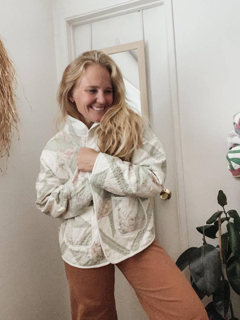 Quilt Jacke - Mantel Einzelstück Handgemacht -Groß von OlivetCo