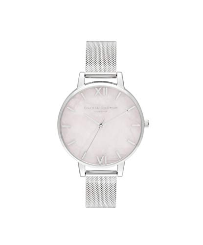 Olivia Burton Analog Quarzuhr für Damen mit Silbernes Edelstahl-Mesh-Gliederarmband - OB16SP18 Olivia Burton Analog Quarzuhr für Damen mit Silbernes Edelstahl-Mesh-Gliederarmband - OB16SP18 von Olivia Burton