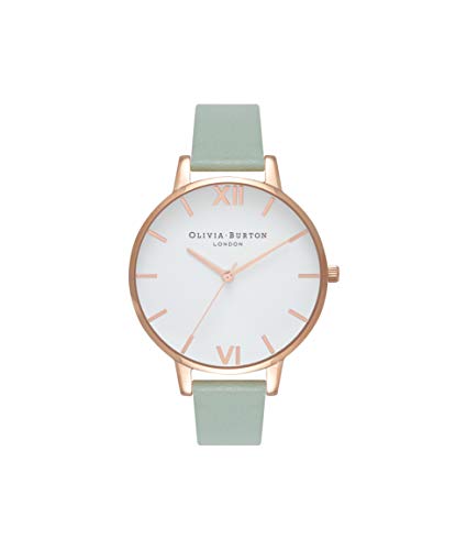Olivia Burton Analog Quarzuhr für Damen mit Mintgrünes Lederarmband - OB16BDW27 von Olivia Burton