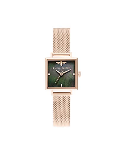 Olivia Burton Analog Quarzuhr für Damen Kollektion China EXC. mit Roségoldfarbenes Edelstahl-Mesh-Gliederarmband - OB16EX220 von Olivia Burton