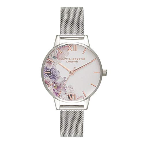 Olivia Burton Analog Quarzuhr für Damen mit Edelstahlarmband Edelstahlarmband - OB16PP37 von Olivia Burton