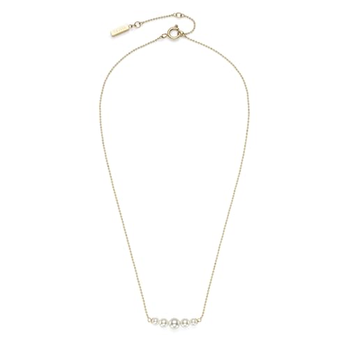 Olivia Burton Halskette für Damen Kollektion PEARLS & BEADS aus Gelbgold mit Abgestufter Reihe aus Imitationsperlen - 24100321 von Olivia Burton