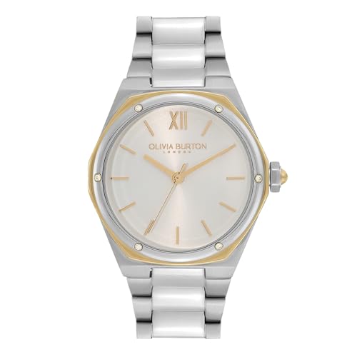 Olivia Burton Uhr mit DREI-Zeiger-Quarzwerk für Damen Kollektion Hexa mit Silbernes Edelstahlarmband - 24000031 Olivia Burton Uhr mit DREI-Zeiger-Quarzwerk für Damen Kollektion Hexa mit Silbernes Edelstahlarmband - 24000031 von Olivia Burton