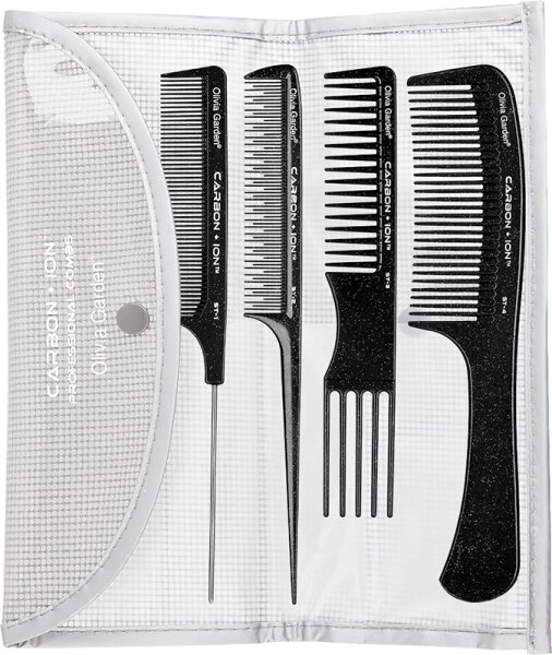 Olivia Garden ST-Kämme 4-er Set, Carbon + Ion von Olivia Garden