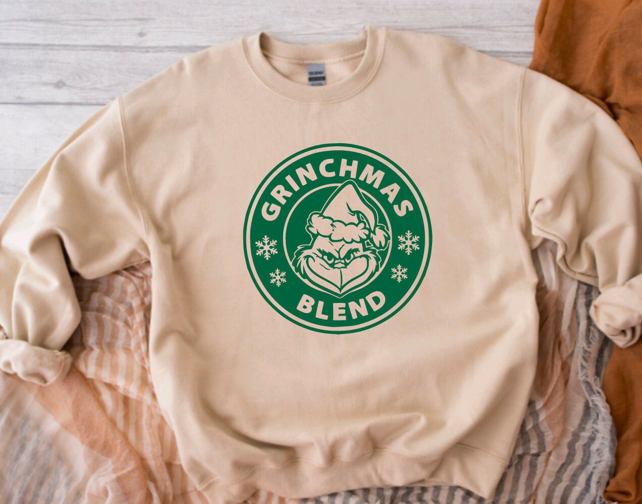 Grinchmas Blend Unisex Crewneck Sweatshirt ; Weihnachtspullover Lustiges Weihnachtsshirt von OliviaJadeCompany