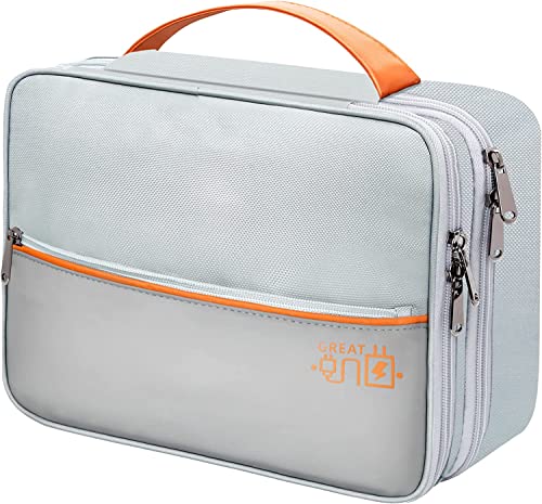 OliviaLiving Elektronik-Reise-Organizer, doppellagige Kabel-Organizer-Tasche, wasserdicht, Elektronikzubehör, Aufbewahrungstasche für Ladegerät, Telefon, Powerbank, Festplatte, Kabel, Tablet von OliviaLiving