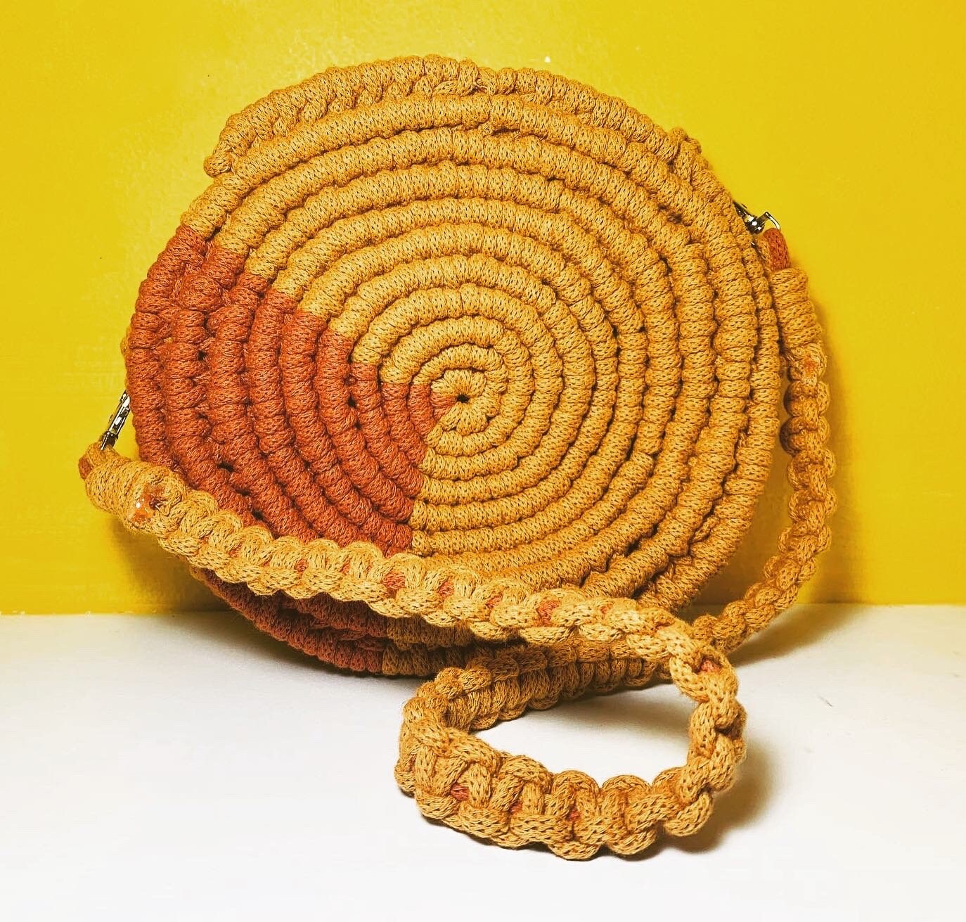 Tasche, Makramee, Baumwolle Mit Futter Tasche, Makramee, Baumwolle Mit Futter von OliviaMacrameMilano