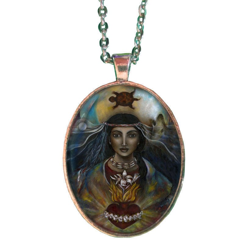 Kateri Tekakwitha Anhänger Ureinwohner Heilige Halskette, Spiritueller Schmuck von OlivosARTstudio