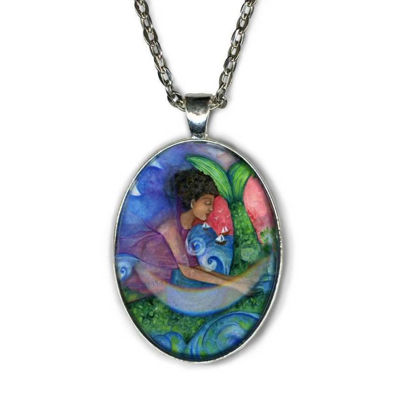 Yemaja Göttin Kunst Anhänger Halskette Yemoja Orisha Meerjungfrau Schmuck Yemaja Göttin Kunst Anhänger Halskette Yemoja Orisha Meerjungfrau Schmuck von OlivosARTstudio