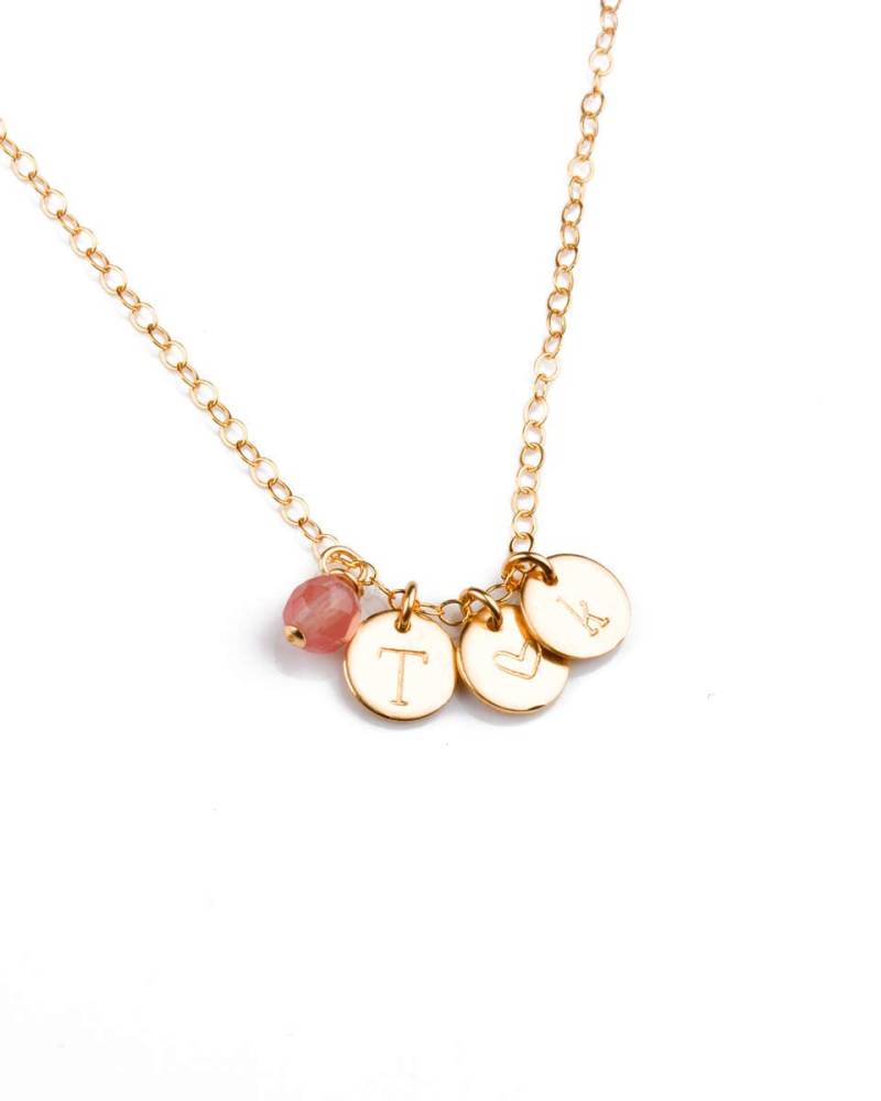 Gold Initial Halskette Personalisierte 14K Filled von OlizzJewelry