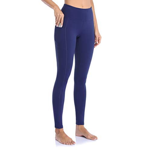 Ollrynns Sport Leggings Damen High Waist Leggins mit Taschen Bauchweg Blickdicht Fitness Gym Leggings Lange Yogahose Sporthose CA166(Tiefes Blau S) von Ollrynns