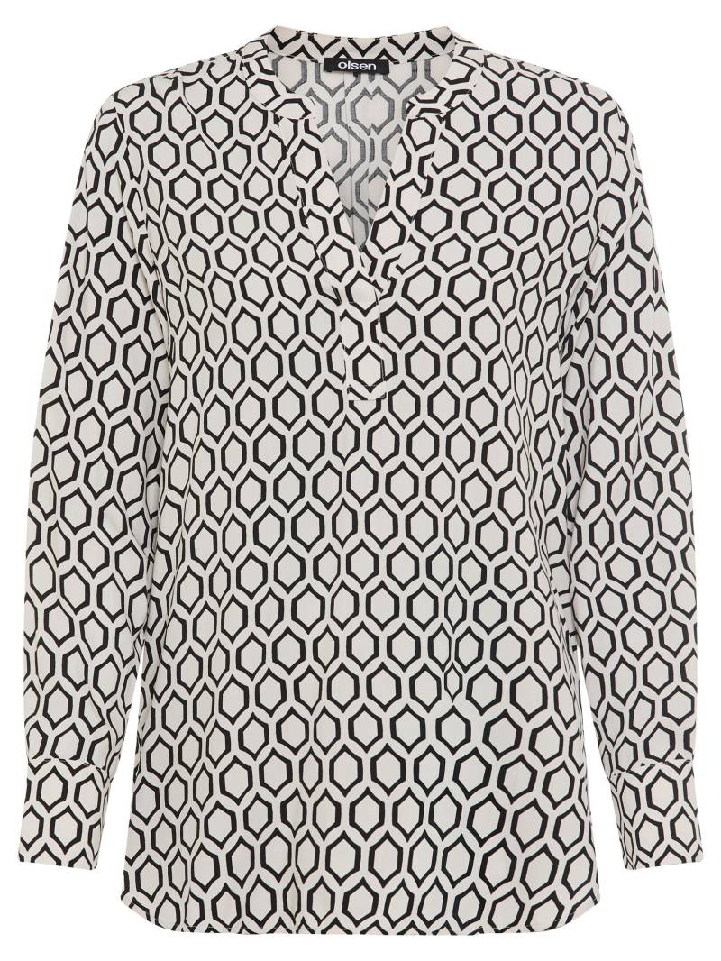 Olsen - Blouse Woven Long Sleeves almond beige - Gr. - 38 von Olsen