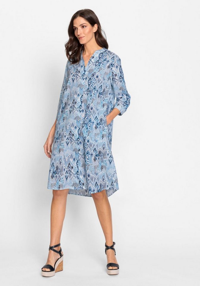 Olsen Blusenkleid mit modernem Allover-Ikat-Print von Olsen