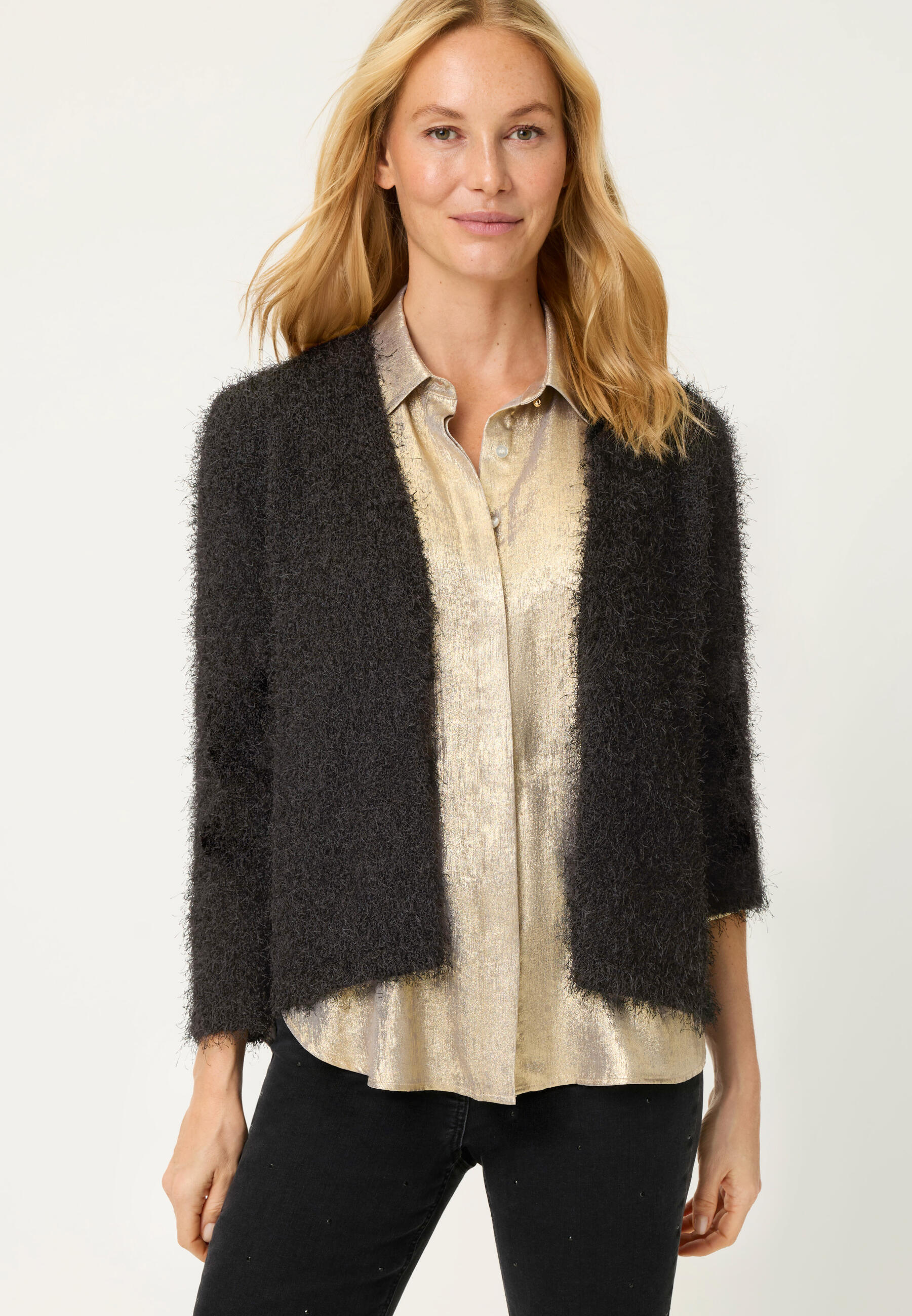 Olsen - Cardigan Long Sleeves black - Gr. - 44 von Olsen
