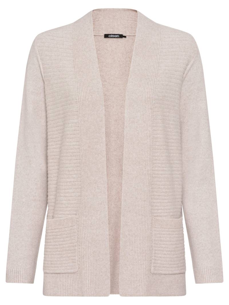 Olsen - Cardigan Long Sleeves caffe latte melange - Gr. - 48 von Olsen