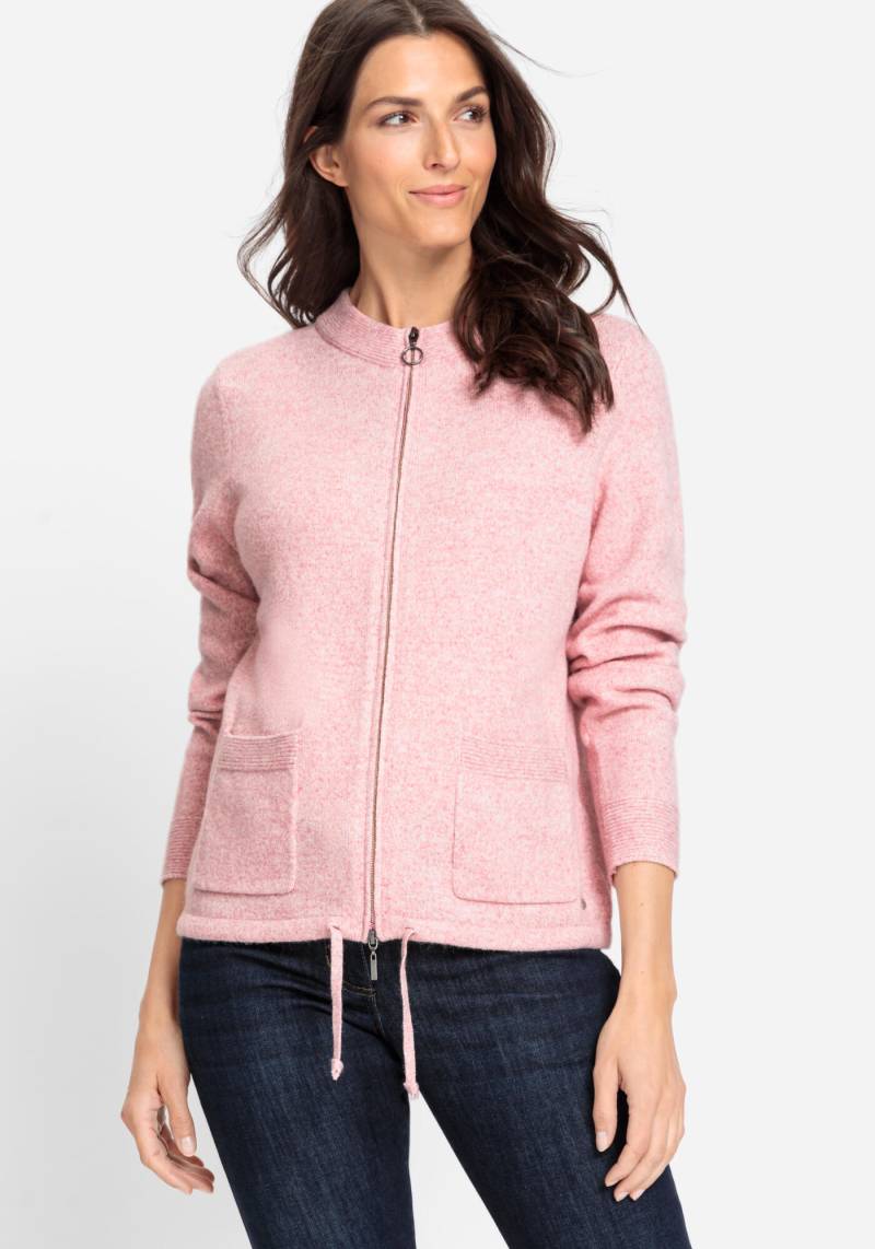 Olsen - Cardigan Long Sleeves pink clay melange - Gr. - 48 von Olsen