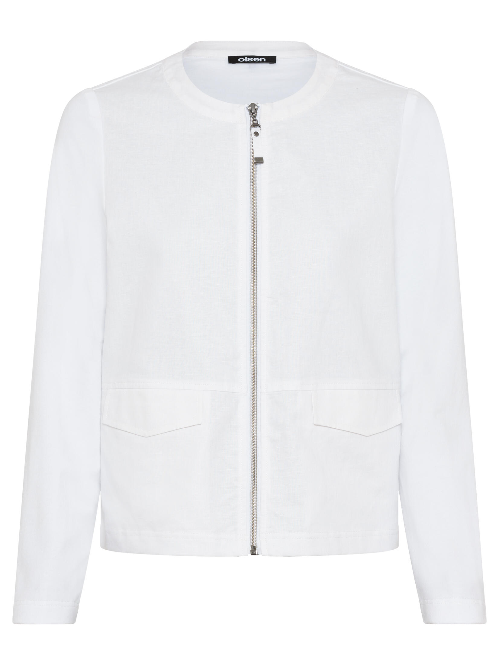 Olsen - Jersey Jacket Long Sleeves white - Gr. - 44 von Olsen