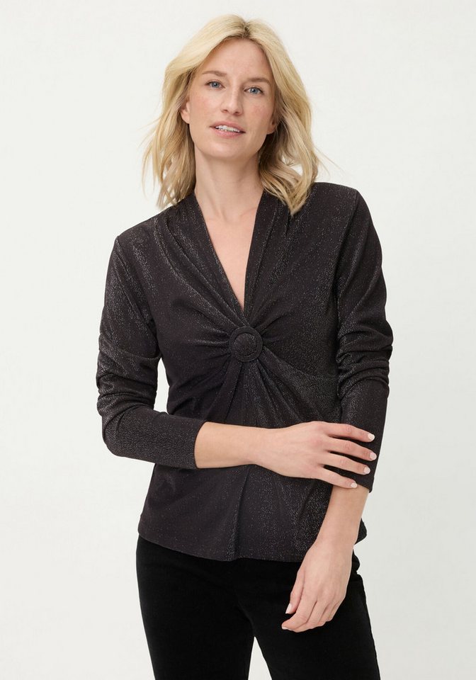 Olsen Langarmshirt (1-tlg) mit elegantem Wickelausschnitt für eine feminine Silhouette von Olsen