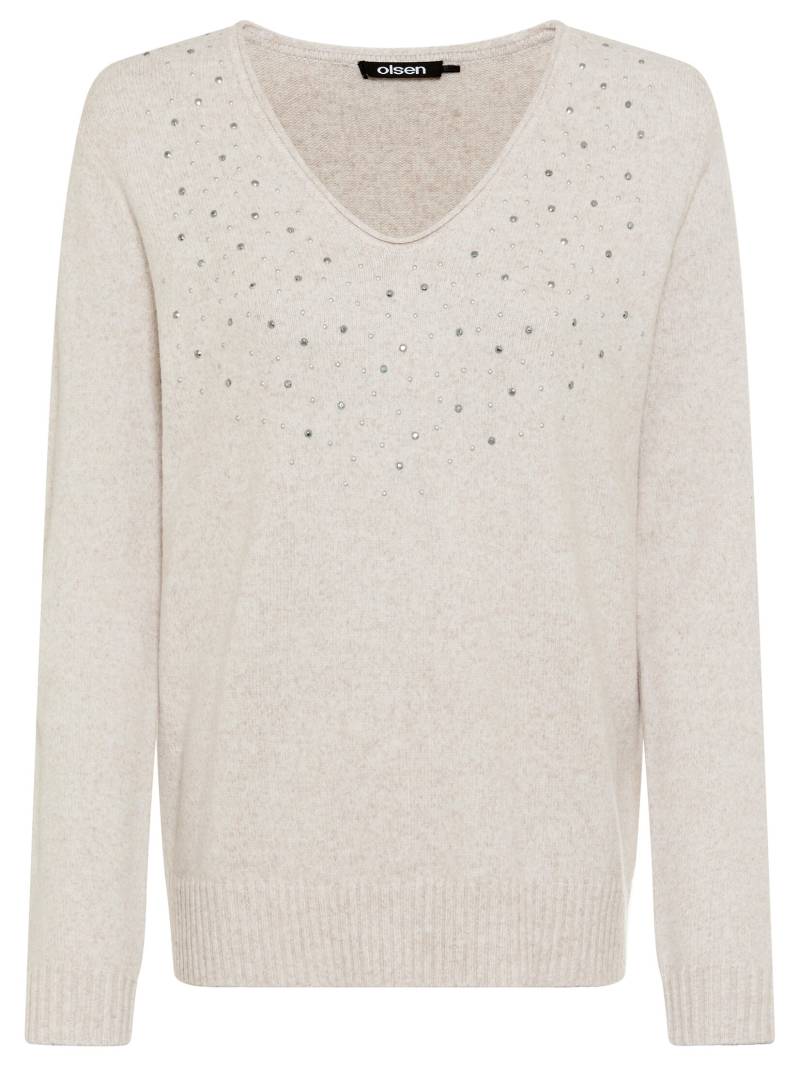 Olsen - Pullover Long Sleeves almond beige mel. - Gr. - 38 von Olsen