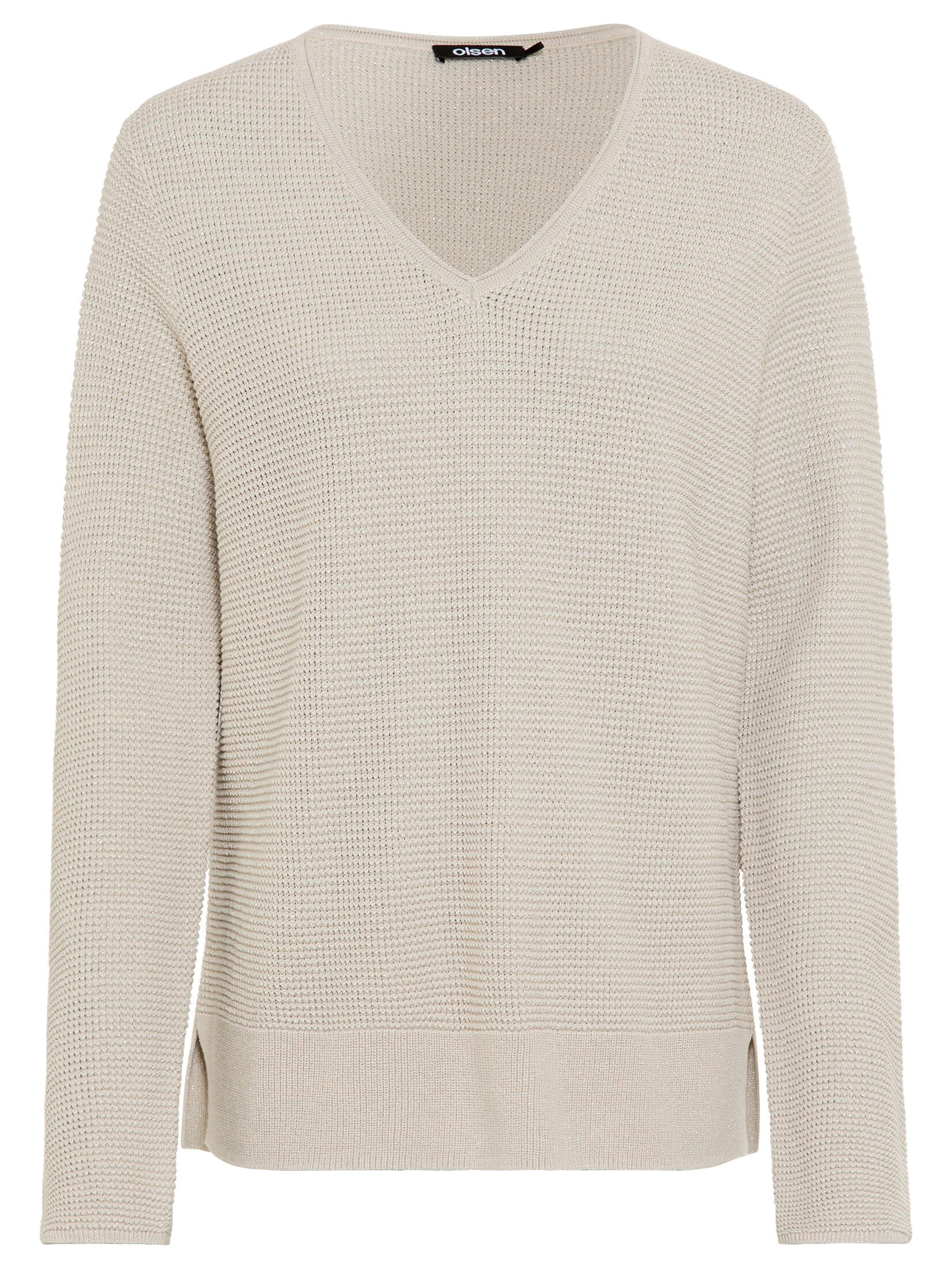 Olsen - Pullover Long Sleeves almond beige mel. - Gr. - 46 von Olsen
