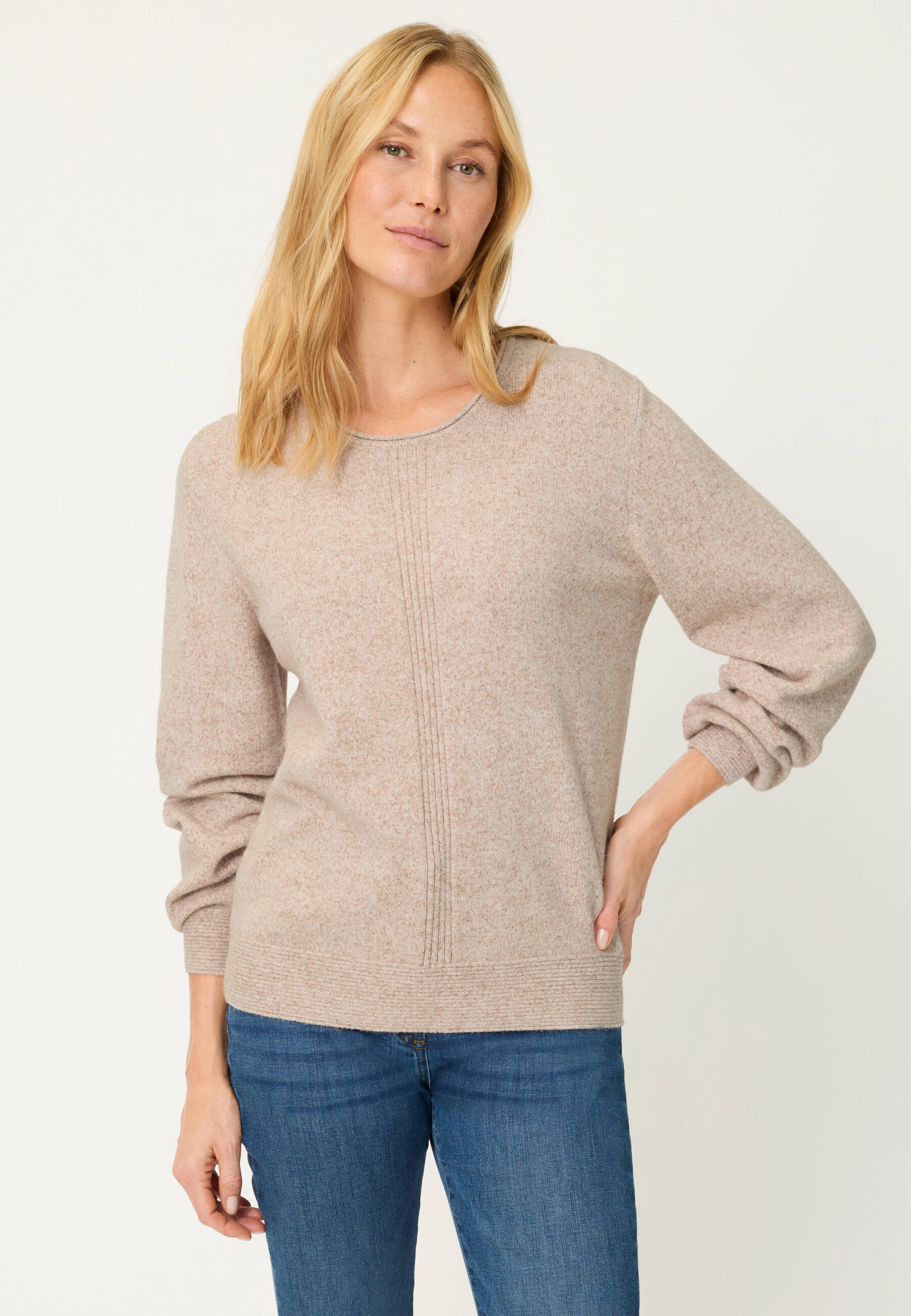 Olsen - Pullover Long Sleeves light toffee mel. - Gr. - 40 von Olsen
