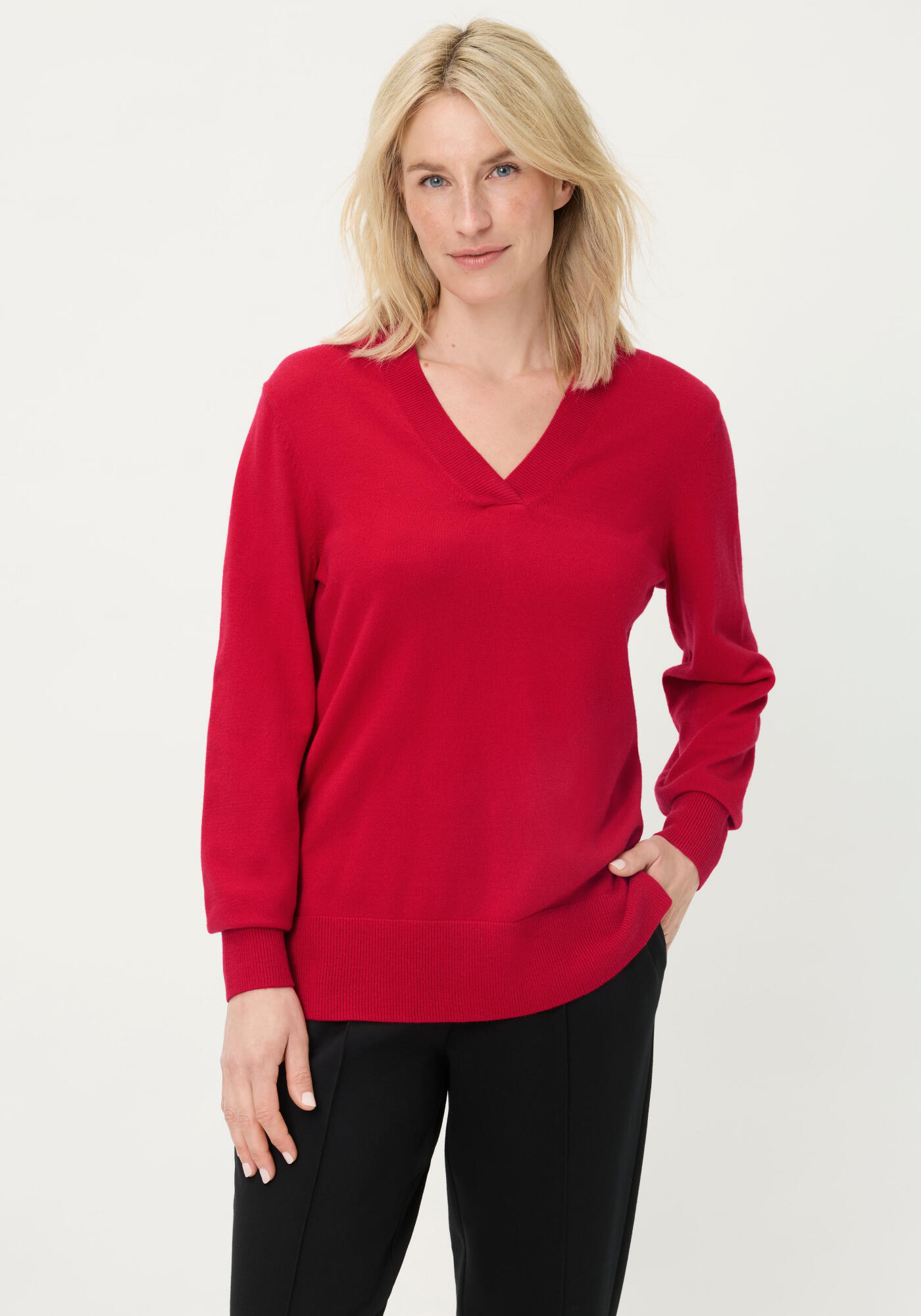 Olsen - Pullover Long Sleeves true red - Gr. - 38 von Olsen
