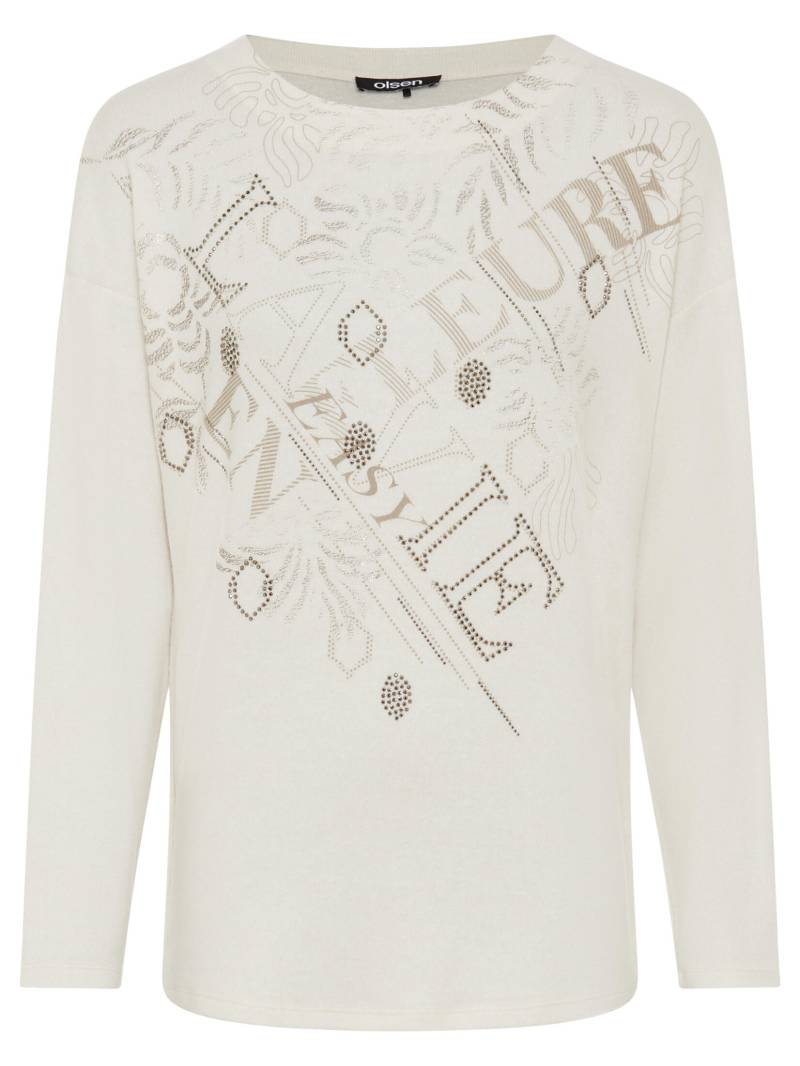 Olsen - Sweatshirt Long Sleeves almond beige mel. - Gr. - 44 von Olsen