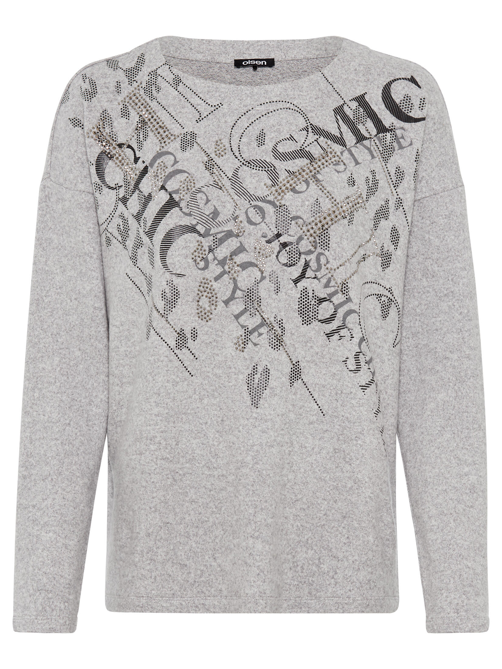 Olsen - Sweatshirt Long Sleeves misty grey mel. - Gr. - 40 von Olsen