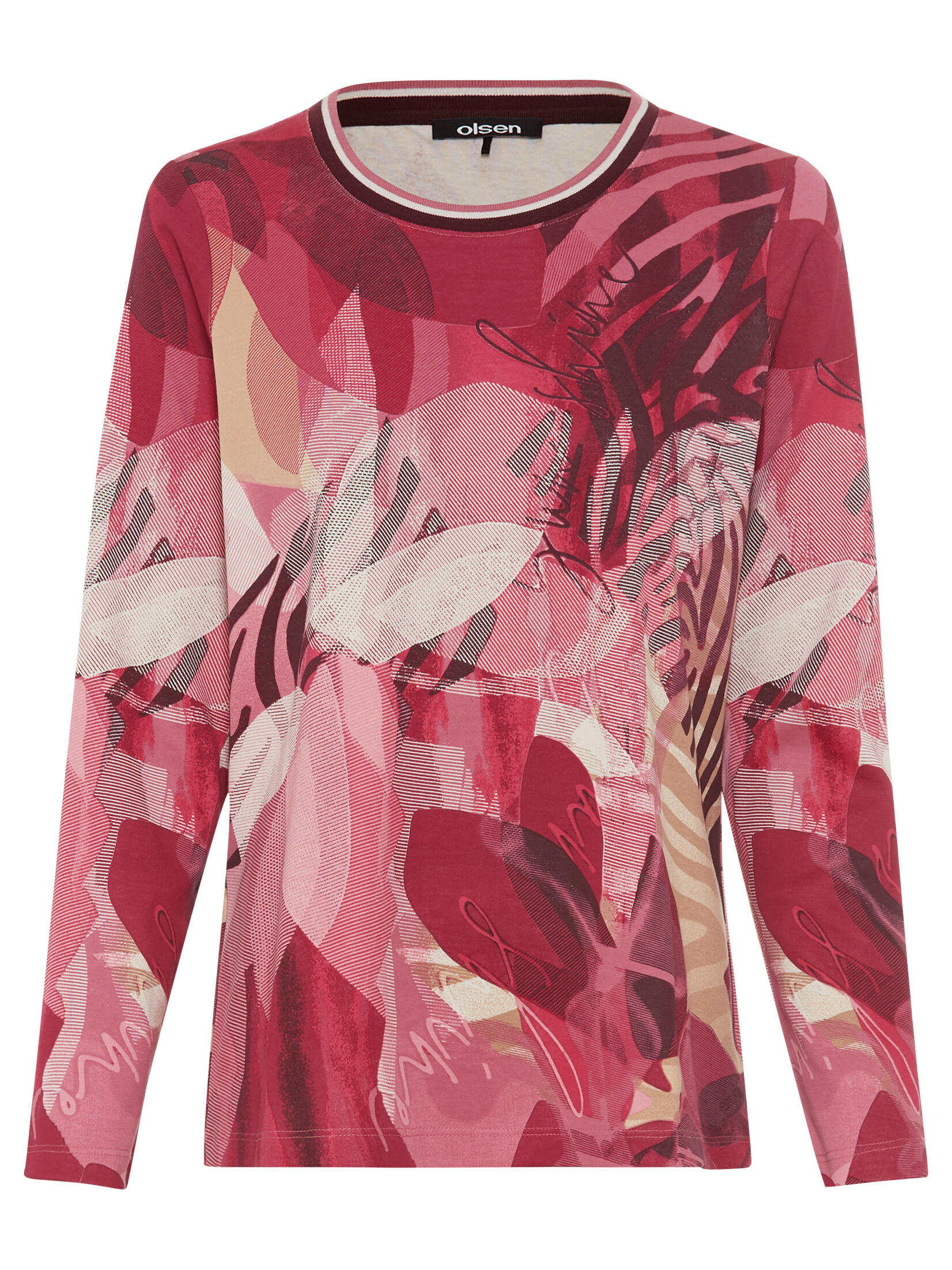 Olsen - T-Shirt Long Sleeves dark wine - Gr. - 38 von Olsen