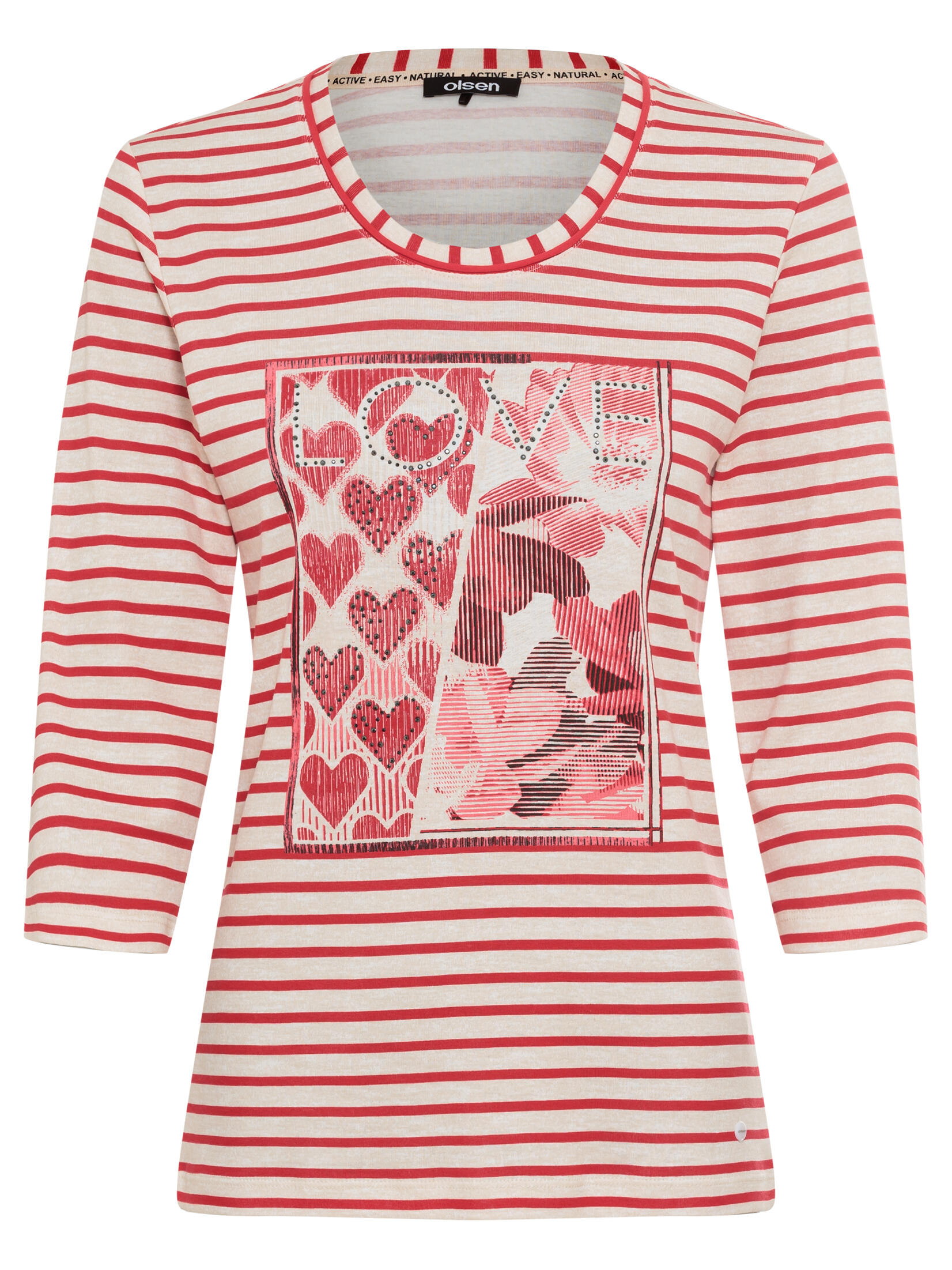 Olsen - T-Shirt Long Sleeves red rose - Gr. - 42 von Olsen