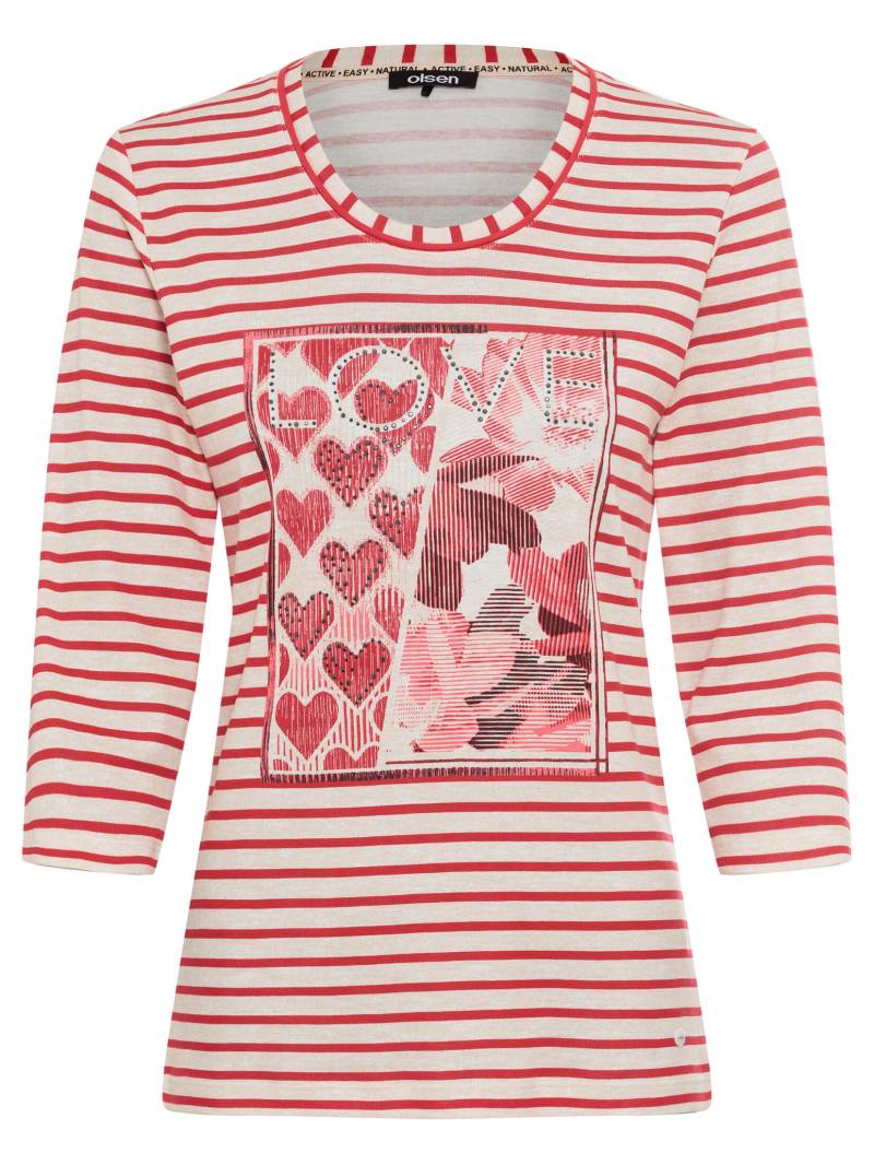Olsen - T-Shirt Long Sleeves red rose - Gr. - 48 von Olsen