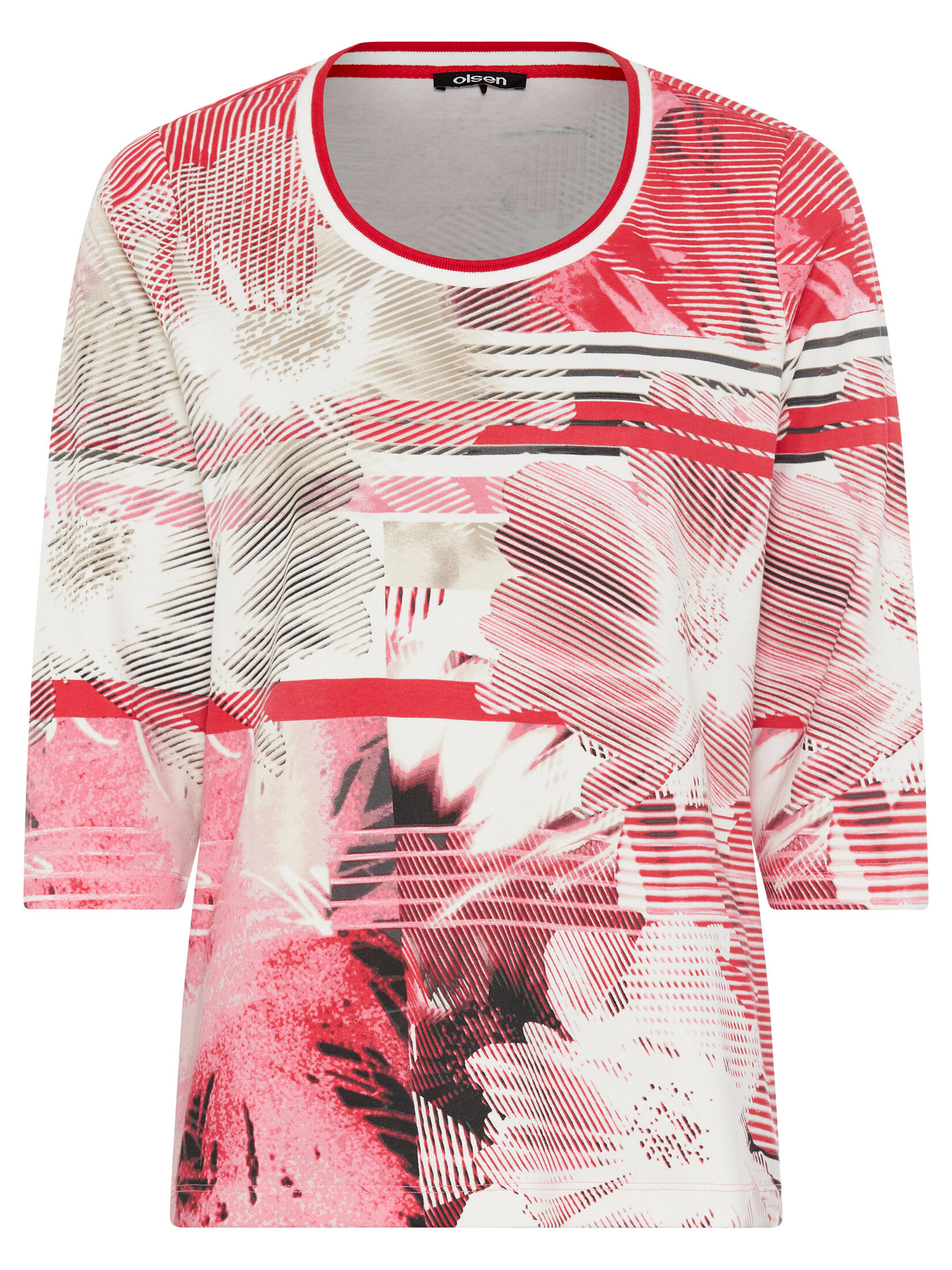 Olsen - T-Shirt Long Sleeves red rose - Gr. - 48 von Olsen