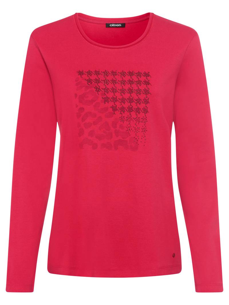 Olsen - T-Shirt Long Sleeves teaberry red - Gr. - 44 von Olsen