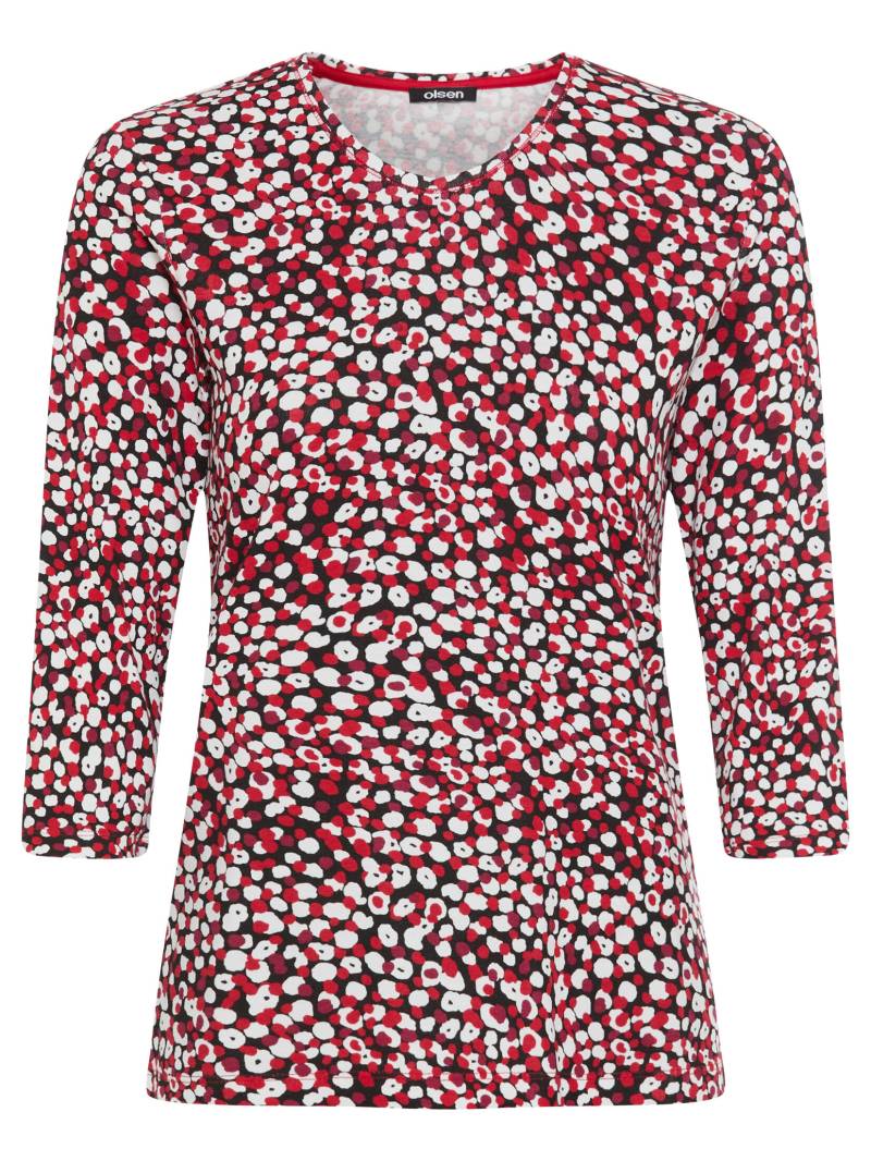 Olsen - T-Shirt Long Sleeves true red - Gr. - 42 von Olsen