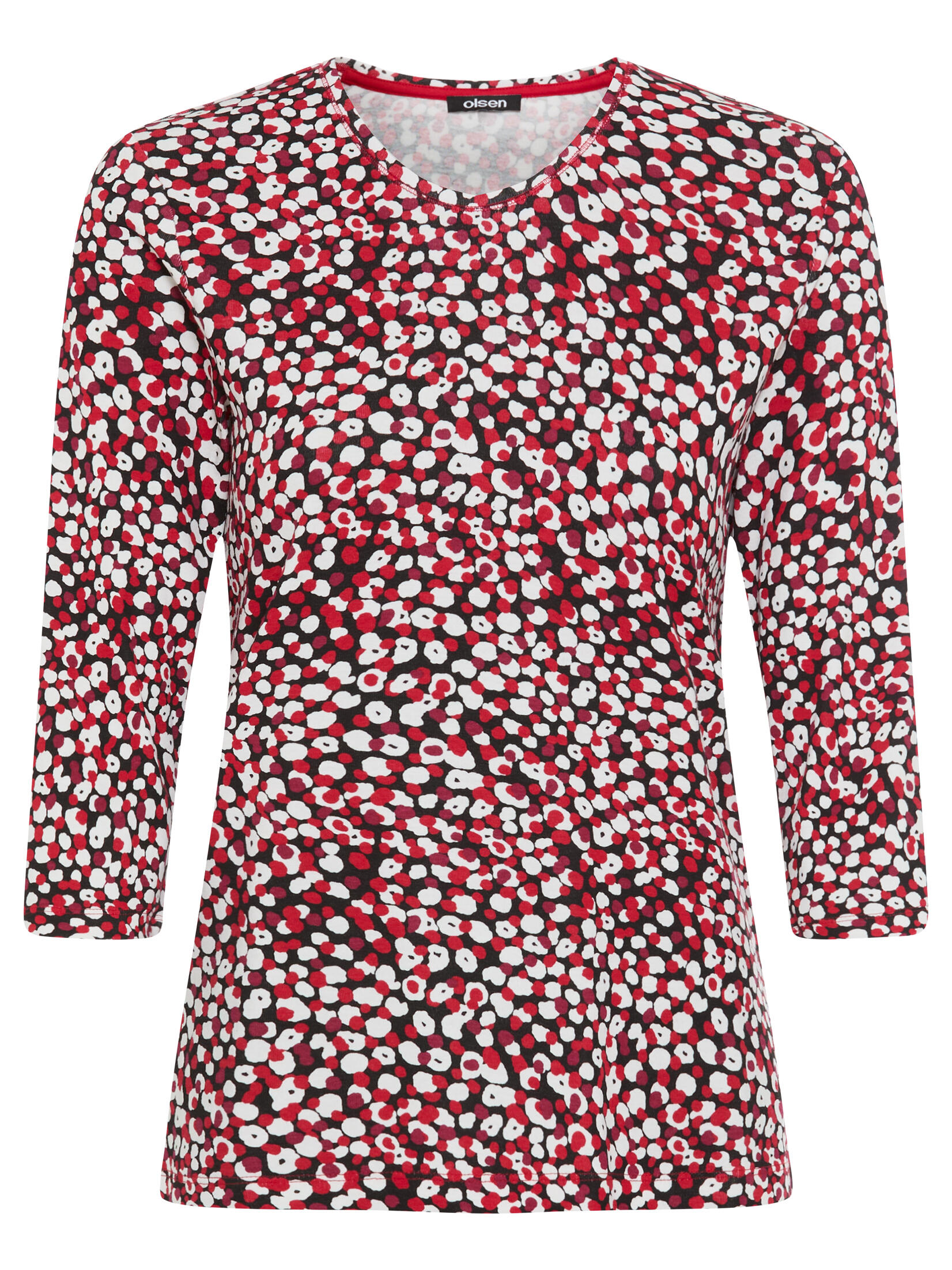 Olsen - T-Shirt Long Sleeves true red - Gr. - 46 von Olsen