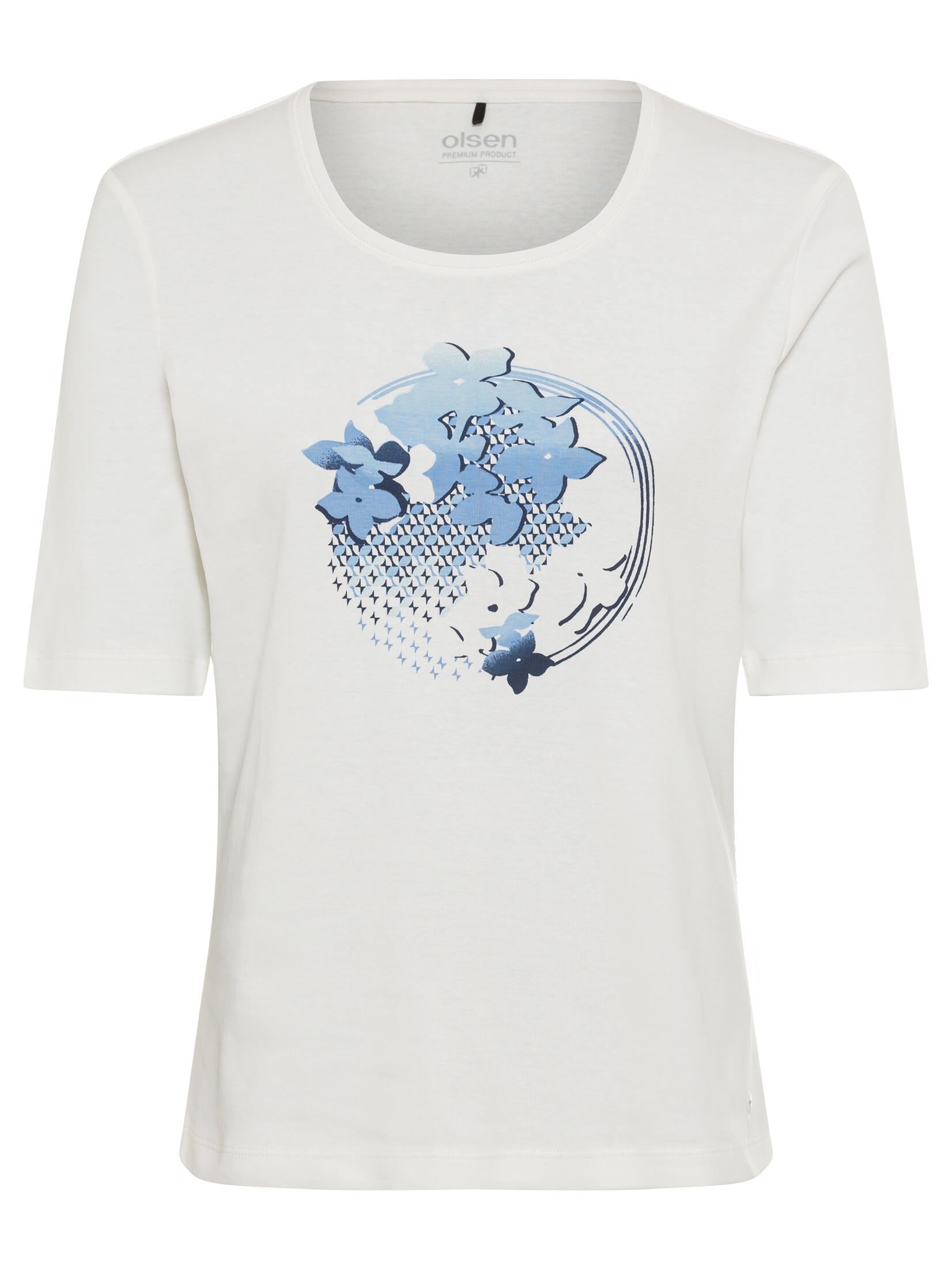 Olsen - T-Shirt Short Sleeves off white - Gr. - 48 von Olsen