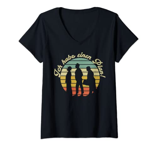 Damen Die Olsenbande Fanartikel Ossi Kleidung DDR T-Shirt mit V-Ausschnitt von Olsenbande Wende Fans