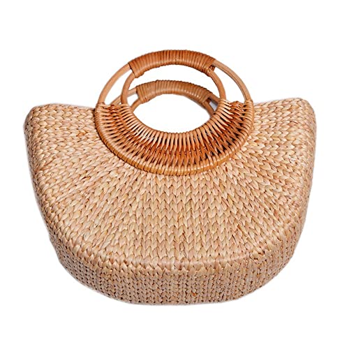 Olsixxuuk Mode Halb Mond Rattan Frauen Handtaschen Bambus Handtaschen Korb Geflecht Tasche Sommer ein Dem Strand Stroh Tasche für Frauen Korb B Olsixxuuk Mode Halb Mond Rattan Frauen Handtaschen Bambus Handtaschen Korb Geflecht Tasche Sommer ein Dem Strand Stroh Tasche für Frauen Korb B von Olsixxuuk