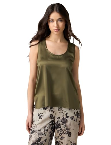 Oltre: Top aus Bi-Materialien Grün S Spring Summer 24 von Oltre