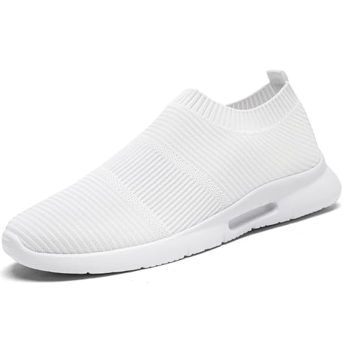 Oltyutc Schuhe Damen Slip In Sneakers Sportschuhe Leichte Laufschuhe Turnschuhe Atmungsaktiv Freizeitschuhe Walking Gym Weiße EU 41 von Oltyutc