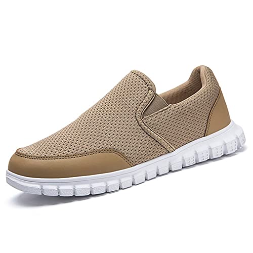 Oltyutc Schuhe Herren Sneaker Sportschuhe Mesh Leichte Freizeitschuhe Turnschuhe Loafer Bequeme Wanderschuhe Sneakers Khaki 40 EU von Oltyutc