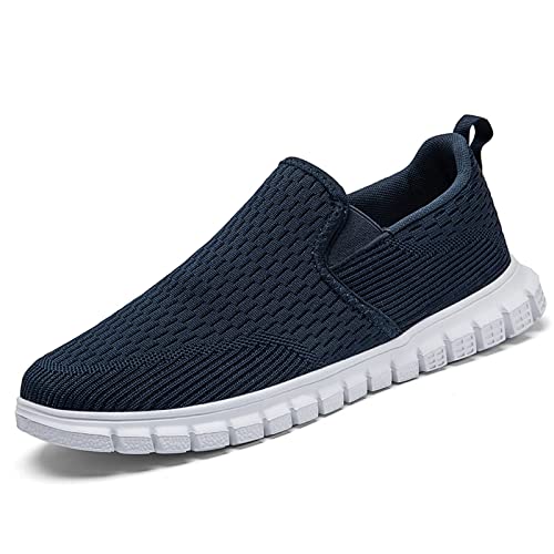 Oltyutc Slip on Sneaker Herren Mesh Leichte Atmungsaktiv Freizeitschuhe Sportschuhe Bequeme Schlupfschuhe Dunkelblau 39 EU von Oltyutc